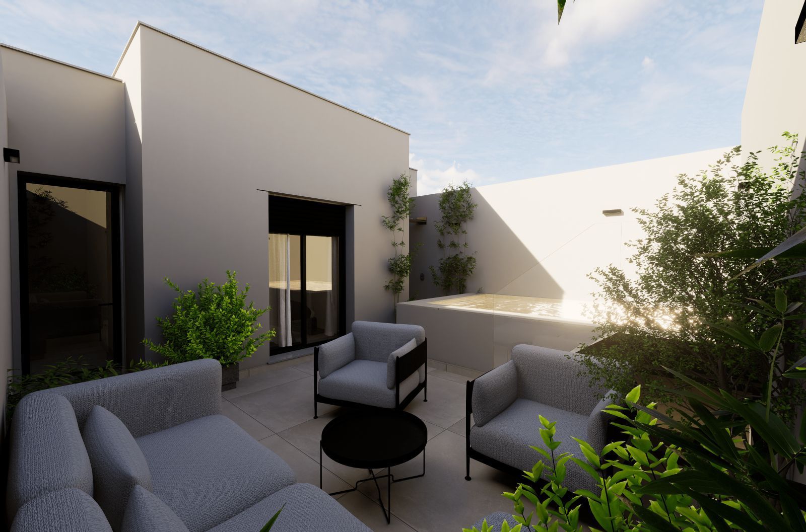 06 modern outdoor lounge area