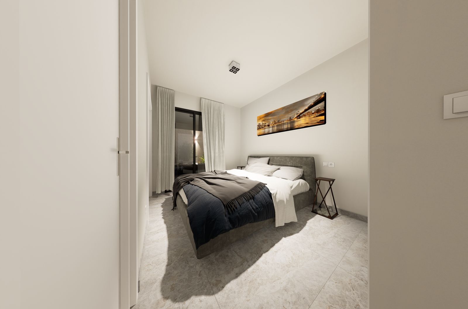 08 modern bedroom with city view