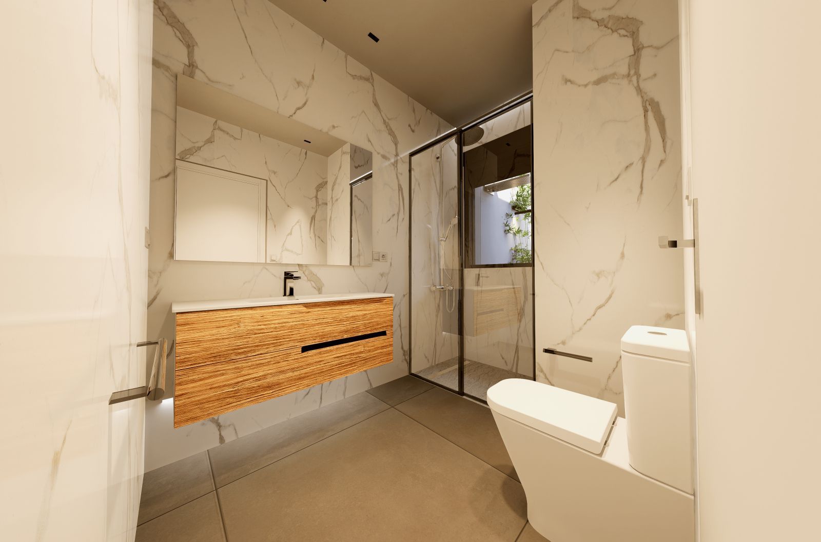 09 modern bathroom with marble